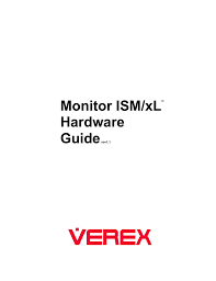 Verex Monitor Ism Specifications Manualzz Com