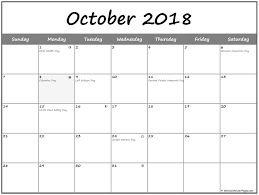 October 2018 Lunar Calendar Moon Phase Calendar With Usa