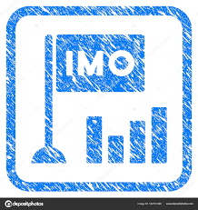 Imo Bar Chart Framed Grunge Icon Stock Vector Ahasoft