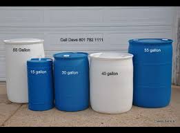 55 gallon water storage barrels