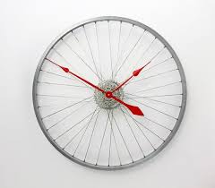 large wall clock bicycle wheel clock