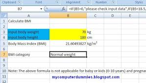 Calculate Mass Index Bmi Formula