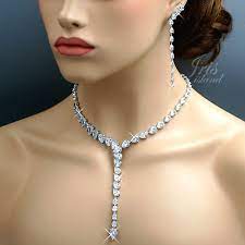 women jewelry set clear cubic zirconia