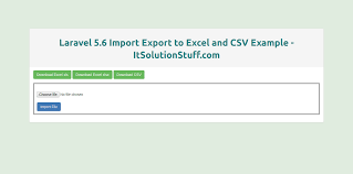 laravel 5 6 import export to excel and