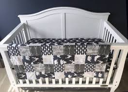 In Perless Baby Crib Navy Gray