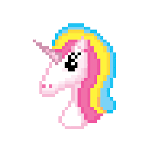 le pixel art licorne facile dessin