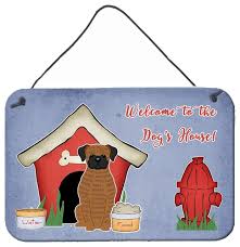 dog house collection brindle boxer wall