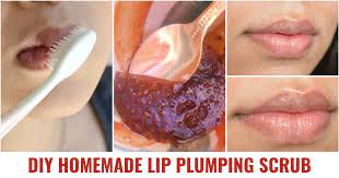 how to make lip plumping lip scrub at home