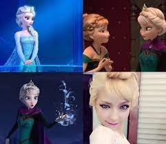 how to catch up the frozen elsa s makeup