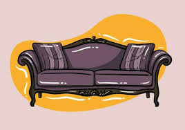 Sofa And Couch Colorful Cartoon