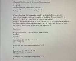 Linear Equation Ax E Cx Dy F