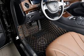 black with orange diamond car floor mat