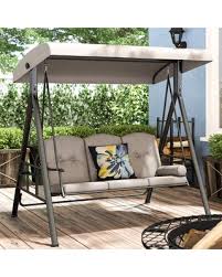 Porch swings you'll love | wayfair. Amazing Savings On Brentley 3 Seat Outdoor Porch Swing With Stand Red Barrel Studio