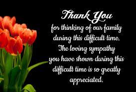 thank you messages for sympathy and