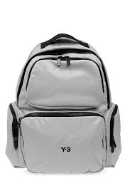 silver backpack with logo y 3 yohji
