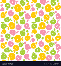 Naive Apple Fruit Seamless Pattern For Fabric