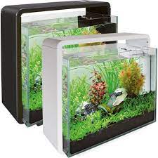 Aquarium controls are at home in the secure and slim lid. Aquarium Fish Tank Superfish Home 40 Tropical Aquarium Black White Starter 40l Small