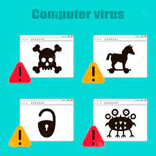A trojan horse is a program appearing to be something safe, but is performing malicious tasks, such as giving access to your computer or sending personal information to other computers. Set Of Icons On The Theme Of Computer Viruses Trojan Horse Royalty Free Cliparts Vectors And Stock Illustration Image 126314647