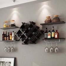 Wall Mounted Wine Rack Floating Bar