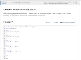 convert letters to greek chegg