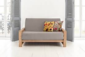 2 Seater Solid Wood Double Sofa Bed In