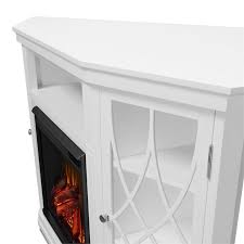 Real Flame Lynette Corner Electric Fireplace White