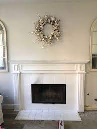 Fireplace Remodel With Diy Wood Mantle