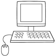 Free printable computer coloring pages for kids. Computer A Computer With Mouse And Keyboard Coloring Page Candy Coloring Pages Truck Coloring Pages Coloring Pages
