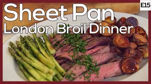 Get a second piece of aluminum foil, cover and seal the edges. London Broil In Oven Complete Fancy Steak Dinner In One Pan Youtube