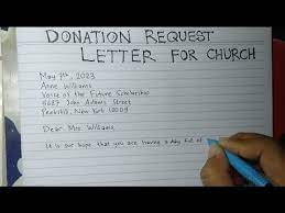 how to write donation request letter