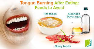 tongue burning after eating foods to