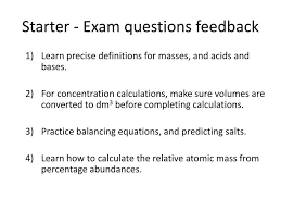 Ppt Starter Exam Questions Feedback