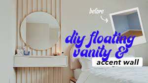 diy accent wall floating vanity