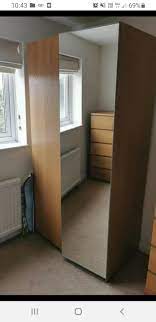 A large ikea pax wardrobe with sliding doors (one of the doors has a mirror). Used Ikea Pax Wardrobes Second Hand Household Furniture Buy And Sell Preloved
