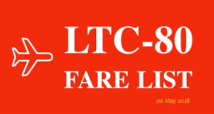 Air India Ltc 80 Fare List From November 2019