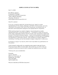 Cover Letter Template Via Email 2 Cover Letter Template Sample