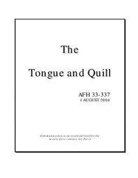 Main bullets begin at the left margin (refer to the bullet background paper in the tongue and quill if the air force frowns on unnecessary adjectives. The Tongue And Quill Afh 33 337 By Josh Hendrickson Issuu