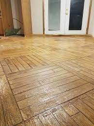 concrete floors that look like wood
