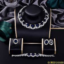 whole sapphire big jewelry set