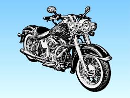 harley davidson motorcycle vector art