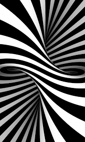 white stripes optical illusion art