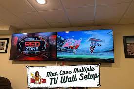 Man Cave Multiple Tv Wall Setup Man