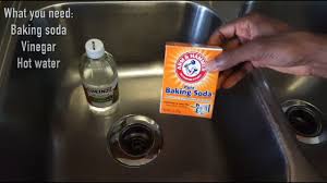 with baking soda and vinegar. it works