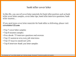 The Best Cover Letter for Bank Teller   Writing Resume Sample    