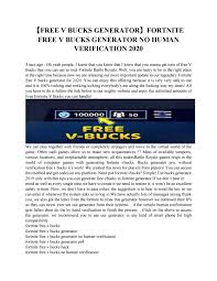 Enter fortnite save the world. Free V Bucks Generator Fortnite Free V Bucks Generator No Human Verification 2020 By Premium Leaks Issuu