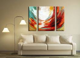 3 Piece Abstract Painting On Canvas