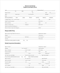 Free 10 Sample Patient Information Forms In Pdf Word