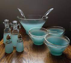 Turquoise Blendo Glass Bowls