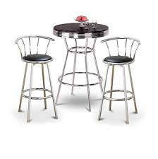 4.7 out of 5 stars. The Furniture Cove 3 Piece Retro Black Bistro Table Pub Set With 2 24 Barstools