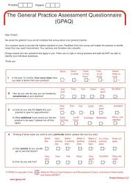 gpaq v2 postal questionnaire